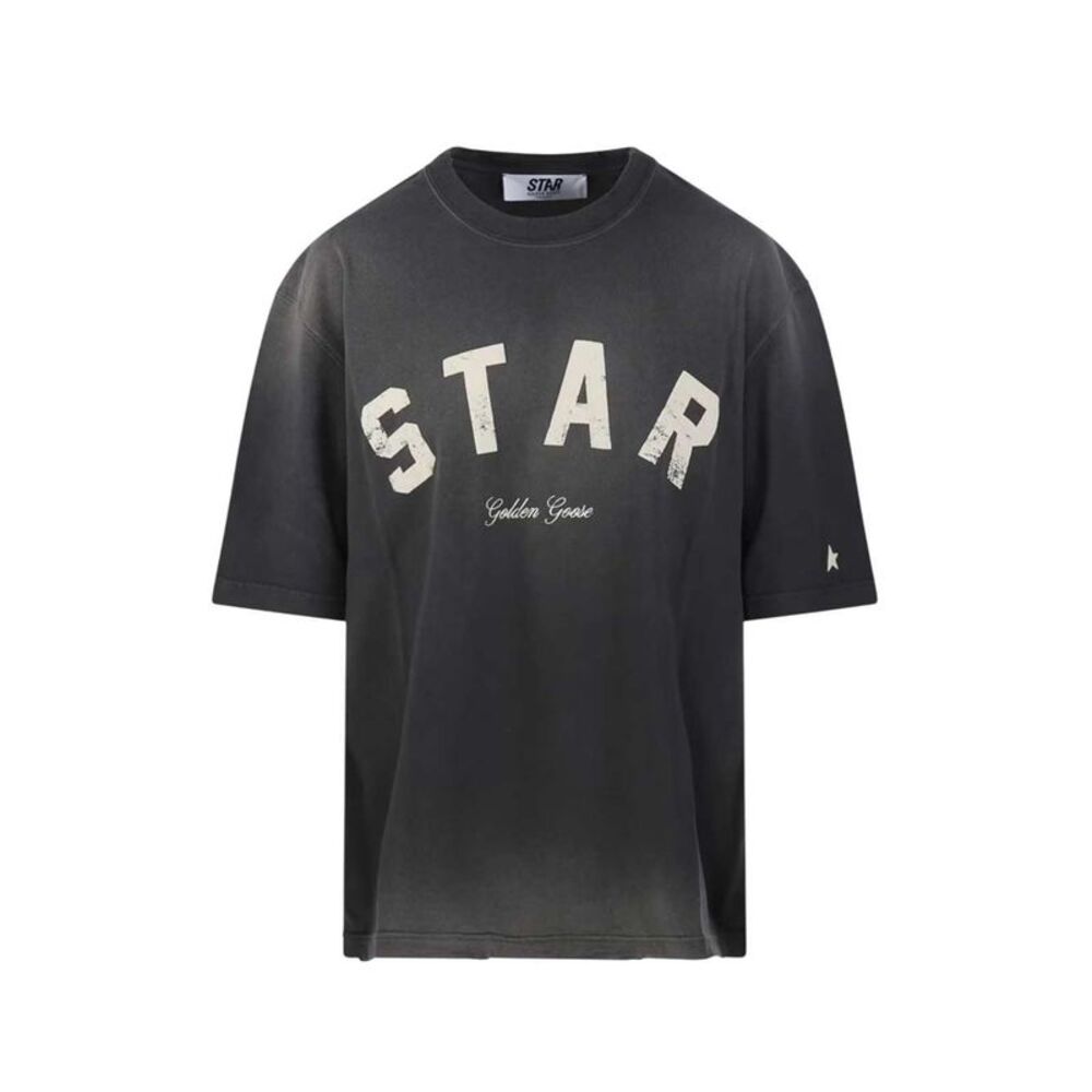 Golden  Goose Men Star T-Shirt – Relaxed Fit, Cotton Jersey, Washed Finish